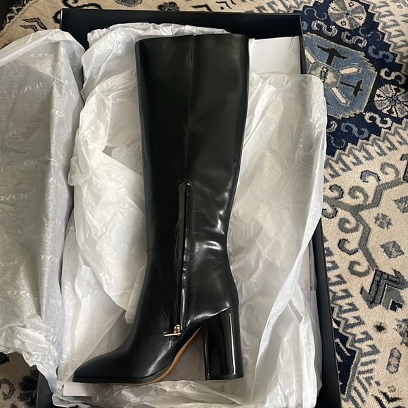 COACH - Brigitte Leather knee-high boots SIZE 6 women's - Picture 4 of 9
